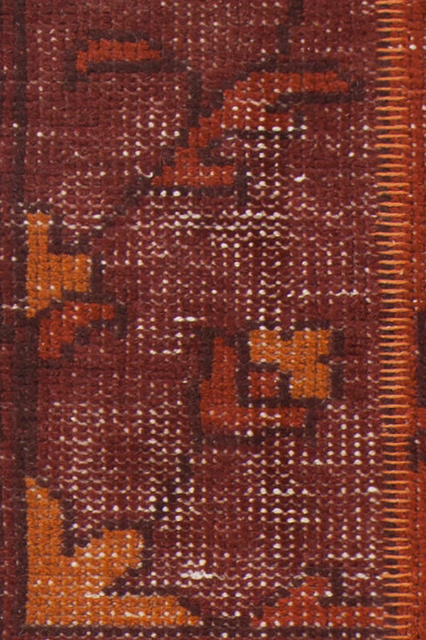 Chandra Rugs Fusion 100% Wool Hand-Knotted Contemporary Rug Orange/Rust/Burgundy 9' x 13'