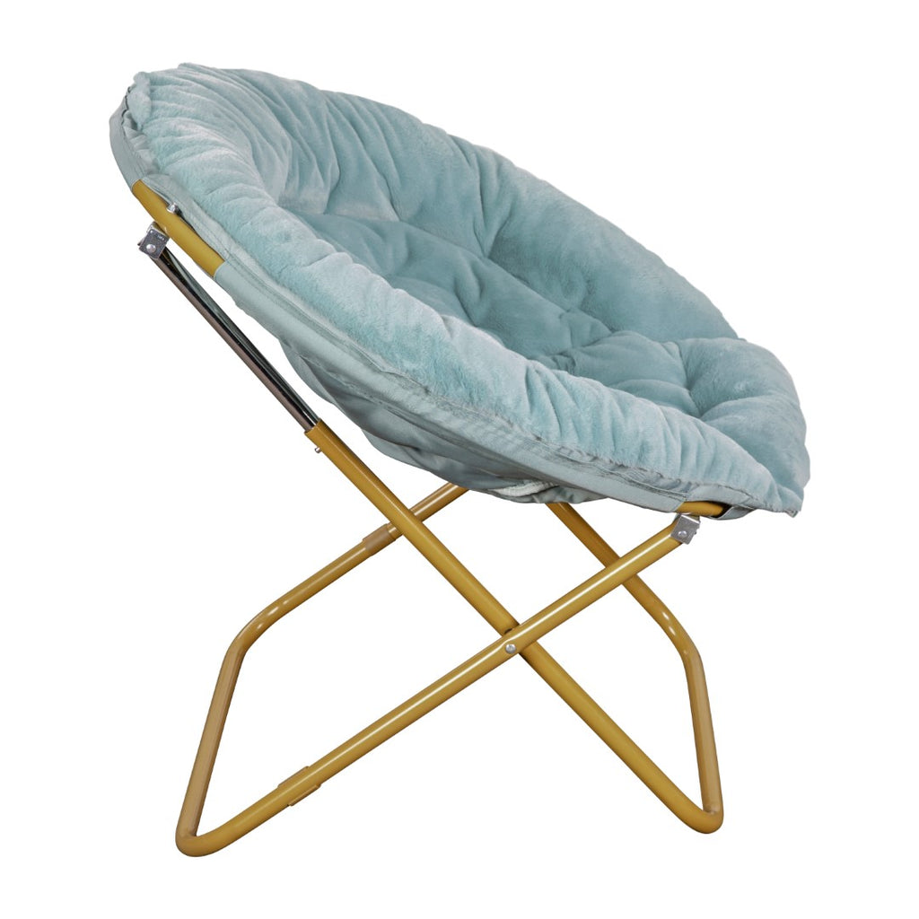 English Elm EE1851 Contemporary Saucer Chair Dusty Aqua/Soft Gold EEV-13879