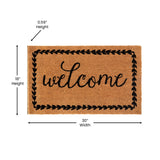 English Elm EE1854 Contemporary Coir Mat Natural/Black EEV-13887