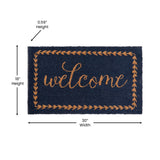 English Elm EE1854 Contemporary Coir Mat Navy/Natural EEV-13889