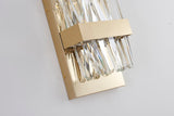 Bethel Gold Wall Sconce in Stainless Steel & Crystal