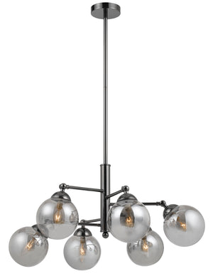 Cal Lighting 40W x 6 Prato Metal/Glass 6 Lights Chandelier FX-2577-6 Clear FX-2577-6