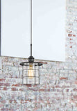 Cal Lighting 60W Silverton Metal/Glass Pendant Fixture (Edison Bulbs Included) FX-2668-1P Glass FX-2668-1P