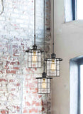 Cal Lighting 60W x 3 Silverton Metal/Glass Pendant Fixture (Edison Bulbs Included) FX-2668-3P Glass FX-2668-3P