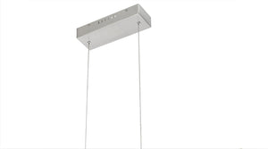 Cal Lighting Colmar Dimmable Integrated LED Rubber Wood Ceiling Island Light with Adjustable Steel Braided Cable.18W, 1400 Lumen, 3000K FX-2965-18 Wood FX-2965-18