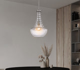 Cal Lighting 60W Baraboo Metal/Glass Mini Pendant FX-3130-1 Clear FX-3130-1