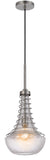 Cal Lighting 60W Baraboo Metal/Glass Mini Pendant FX-3130-1 Clear FX-3130-1