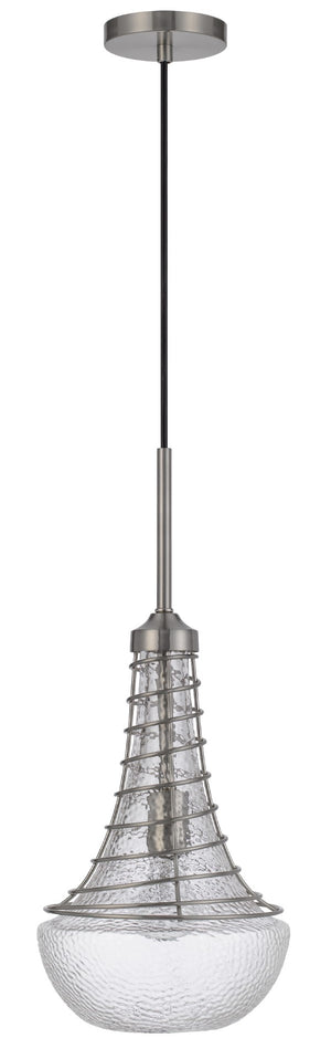 Cal Lighting 60W Baraboo Metal/Glass Mini Pendant FX-3130-1 Clear FX-3130-1