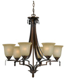 Cal Lighting 60W x 6 Dabois 6 Light Chandelier FX-3506/6 Gold Bronze FX-3506/6