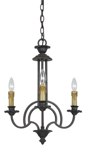 Cal Lighting 60Wx3 Elberton 3 Light Chandelier FX-3513/3 English Bronze FX-3513/3