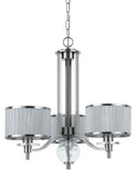 Cal Lighting 60W x 3 Abaco 3 Light Chandelier FX-3522/3 Brushed Steel FX-3522/3