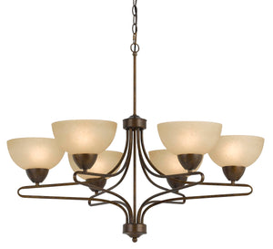 Cal Lighting 60W x 6 Romano 6 Light Chandelier FX-3529/6 Rust FX-3529/6