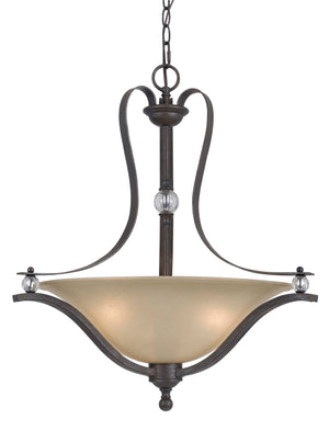 Cal Lighting 60W x 3 Riverton Metal Pendant Fx FX-3530/1P Dark Bronze FX-3530/1P