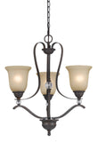 Cal Lighting 60W x 3 Riverton 3 Light Chandelier FX-3530/3 Dark Bronze FX-3530/3