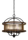 Cal Lighting 4 Lg Mission Wood/Metal Chandelier FX-3536/4 Wood FX-3536/4