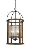 Cal Lighting 4 Lg Mission Wood/Metal Chandelier FX-3536/4 Wood FX-3536/4