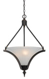 Cal Lighting 60W x 3 Rockwood Pendant Fixture FX-3541/1P Dark Bronze FX-3541/1P