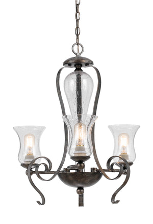 Cal Lighting 60W x 3 Metal 3 Light Chandelier (Edison Bulbs Not Included) FX-3548/3 Eternity FX-3548/3