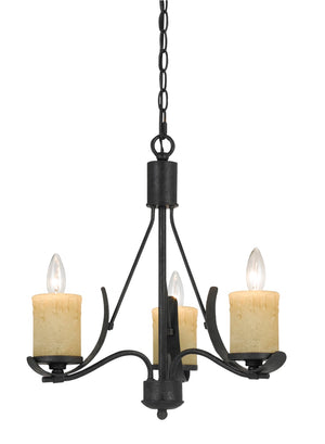 Cal Lighting 3 Light Morelis Chandelier FX-3561/3 Black Smith FX-3561/3