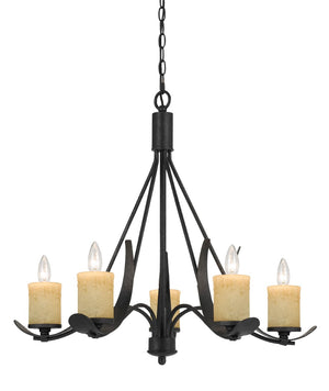 Cal Lighting 5 Light Morelis Chandelier FX-3561/5 Black Smith FX-3561/5