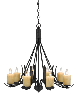 Cal Lighting 8 Light Morelia Chandelier FX-3561/8 Black Smith FX-3561/8