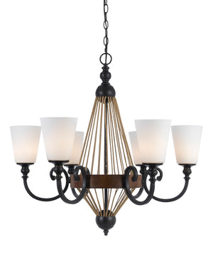 Cal Lighting 6 Light Monticello Chandelier FX-3563/6 metal FX-3563/6