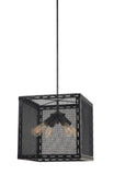 Cal Lighting 60W x 4 Evanston Metal Chandelier (Edison Bulbs Not Included) FX-3625-4 Black Iron FX-3625-4