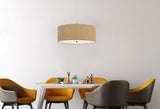 Cal Lighting 60W x 3 Addison Drum Pendant Fixture. Dia:24" FX-3627-3P Brushed Steel FX-3627-3P