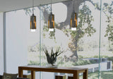 Cal Lighting 60W Reggio Wood Pendant Glass Fixture (Edison Bulb Not Included) FX-3641-1 Wood/Black FX-3641-1