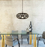 Cal Lighting 60W Alma Metal Mesh Pendant Fixture (Edison Bulb Not Included) FX-3659-1 Dark Bronze FX-3659-1