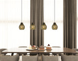 Cal Lighting 60W Aversa Rippled Glass Pendant (Edison Bulb Not Included) FX-3673-1 Black FX-3673-1