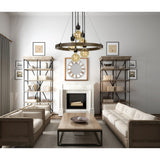 Cal Lighting 60W x 5 Martos Metal/Wood Chandelier. (Edison Bulbs Included) FX-3687-5 Pine/Iron FX-3687-5