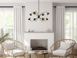 Cal Lighting 60W x 8 Ravenna Metal Chandelier (Edison Bulbs Not Included) FX-3697-8 Black Smith FX-3697-8