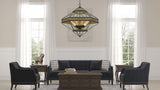 Alicante 60W x 9 Pine Wood/Metal Chandelier (Edison Bulbs Not Included)