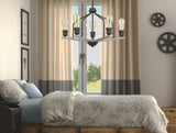 Cal Lighting Corning Metal Chandelier (Edison Bulbs Not Included) FX-3716-5 Textured Bronze/Drifted Wood FX-3716-5