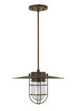 Cal Lighting Owenton Old Industrial Metal Pendant with Glass Shield (Edison Bulb Not Included) FX-3724-1P Rust FX-3724-1P