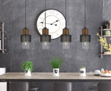 Cal Lighting Mckee Metal/Wood Pendant Light with Glass Shade (Edison Bulb Not Included) FX-3726-1P Wood/Black FX-3726-1P