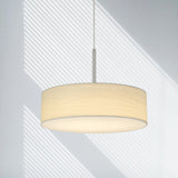 Cal Lighting LED 18W Dimmable Pendant with Diffuser And Hardback Fabric Shade FX-3731-CW Brushed Steel FX-3731-CW