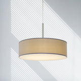 Cal Lighting LED 18W Dimmable Pendant with Diffuser And Hardback Fabric Shade FX-3731-GR Brushed Steel FX-3731-GR