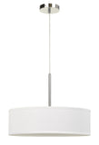 LED 18W Dimmable Pendant with Diffuser And Hardback Fabric Shade