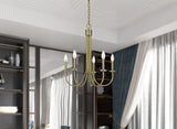 Cal Lighting 60W x 5 Spiez Metal Chandelier FX-3736-5 Antique Brass FX-3736-5