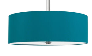 Cal Lighting 60W x 4 Lonoke Pendant Fixture with Hardback Drum Shade FX-3744-BL Aqua blue FX-3744-BL