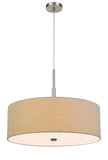 Cal Lighting 60W x 4 Lonoke Pendant Fixture with Hardback Drum Shade FX-3744-GRA Grey FX-3744-GRA