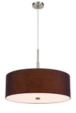 Cal Lighting 60W x 4 Lonoke Pendant Fixture with Hardback Drum Shade FX-3744-PUR Plum FX-3744-PUR