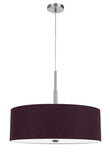 Cal Lighting 60W x 4 Lonoke Pendant Fixture with Hardback Drum Shade FX-3744-PUR Plum FX-3744-PUR