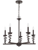 Cal Lighting 60W x 5 Forbach Metal Chandelier (Edison Bulbs Are Included) FX-3746-5  FX-3746-5