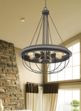 Cal Lighting 60W x 8 Nixa Metal Chandelier (Edison Bulbs Not Included) FX-3748-8  FX-3748-8