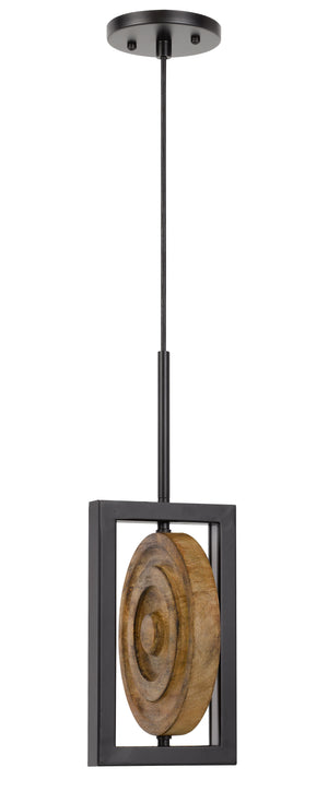 Cal Lighting Fano Integrated Dimmable LED Wood/Metal Mini Pendant Fixture. 16W, 1280 Lumen. 3000K FX-3753-16  FX-3753-16