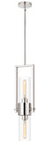 Cal Lighting 60W Redmond Metal Pendant with Clear Glass Shade FX-3758-1 Chrome FX-3758-1