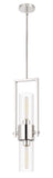 Cal Lighting 60W Redmond Metal Pendant with Clear Glass Shade FX-3758-1 Chrome FX-3758-1